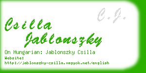 csilla jablonszky business card